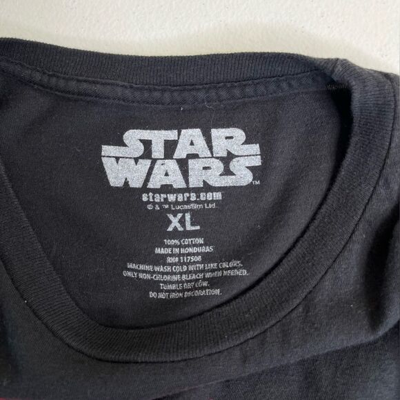 Star Wars The Last Jedi Black T-Shirt Crew Neck Short Sleeve Cotton Men Size XL - Picture 7 of 10